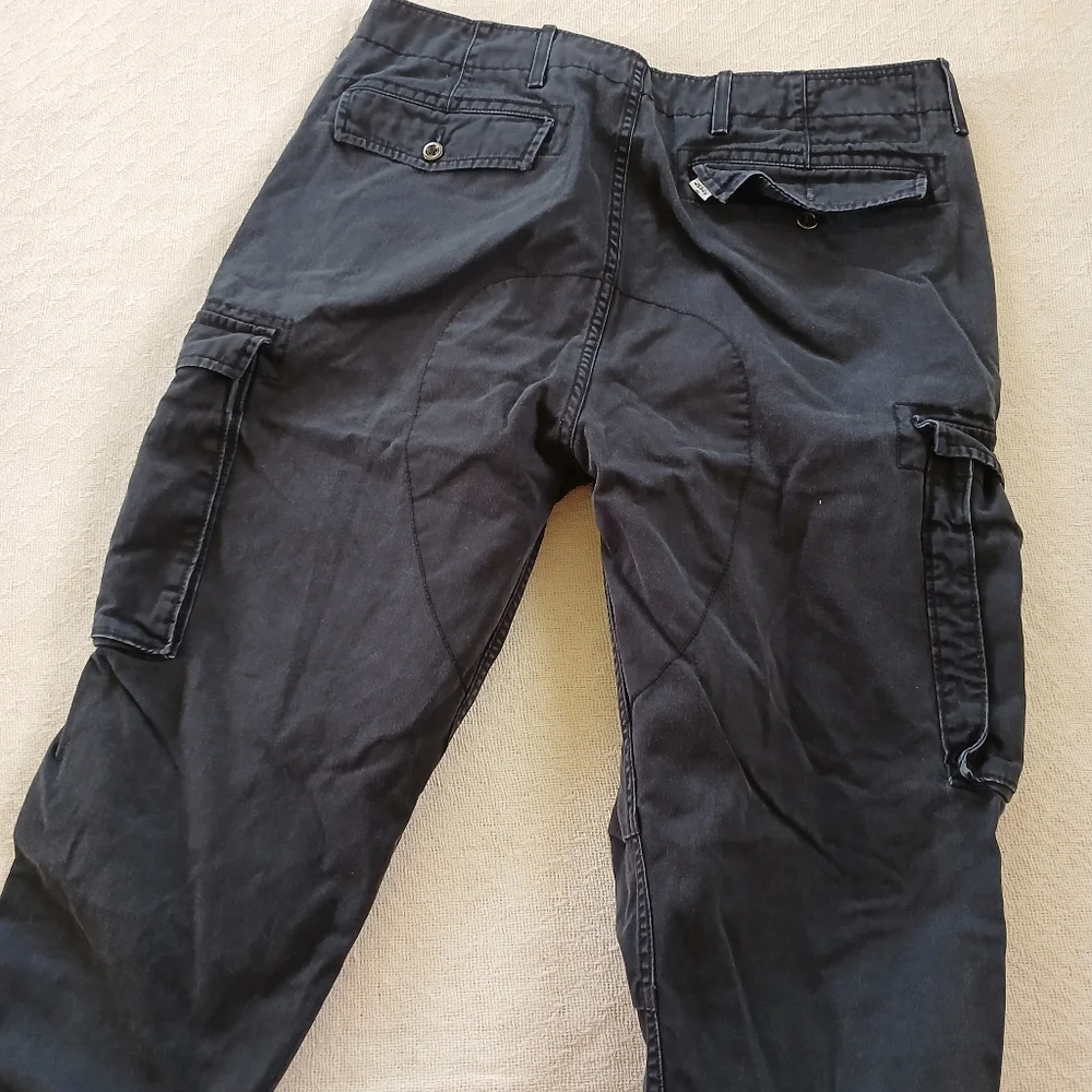 levis ♡ ace cargo twill black mens 36×30 grunge utility gorpcore workwear white